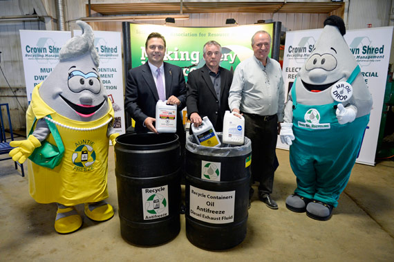 Saskatchewan Environment Minister Ken Cheveldayoff Launches Saskatchewan Antifreeze Recycling Program on Thursday, in Regina, Saskatchewan.